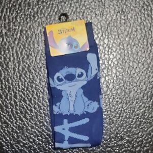 Disney Stitch Themed "Aloha" Blue Casual Crew Socks